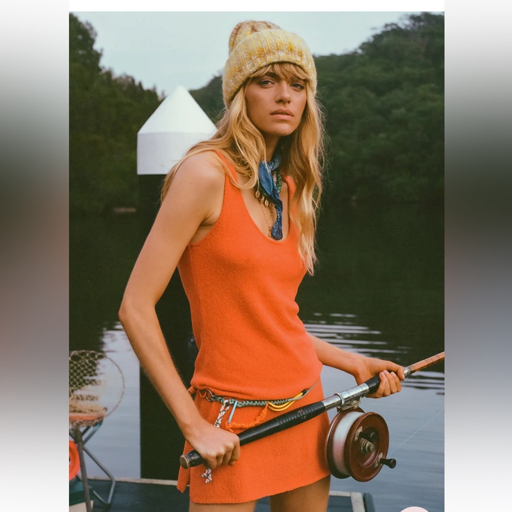 BNWT!! Spell and the Gypsy pipe dream mini dress in rust